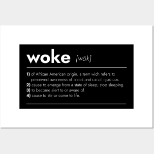 Woke definition meaning dictionary style Posters and Art